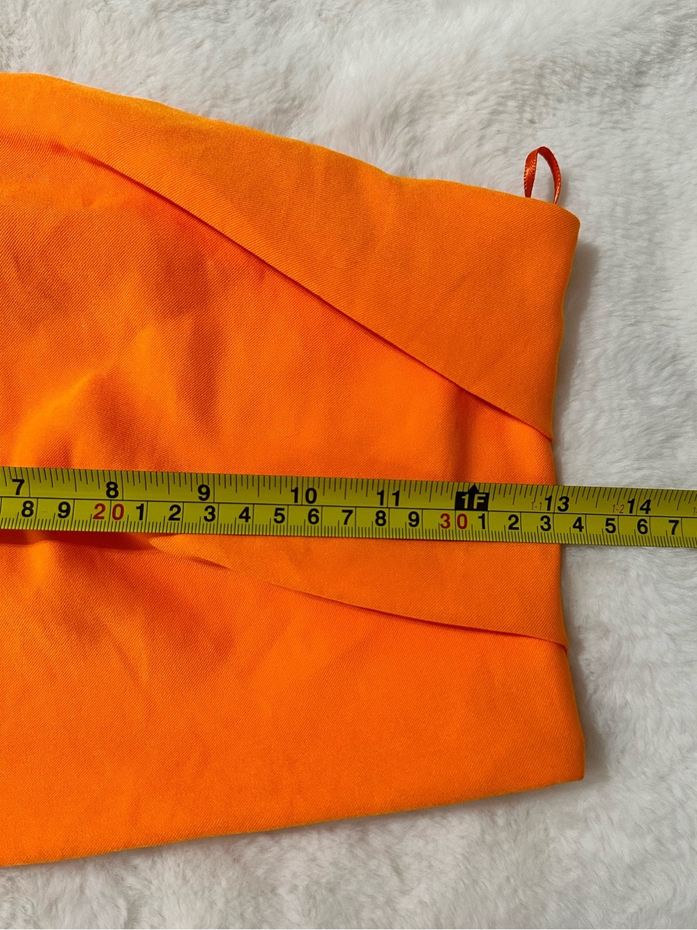 Zara One-Shoulder Orange Crop Top - Picture 5 of 6